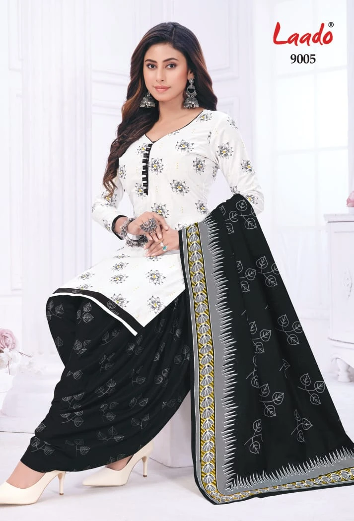 Laado Nadiya Patiyala Vol 9 Cotton Wholesale Salwar Suit Catalog — Wholesale Salwar Suits, MPA wholesale from Surat — view 7